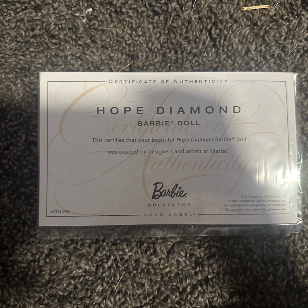 hope diamond collector’s barbie